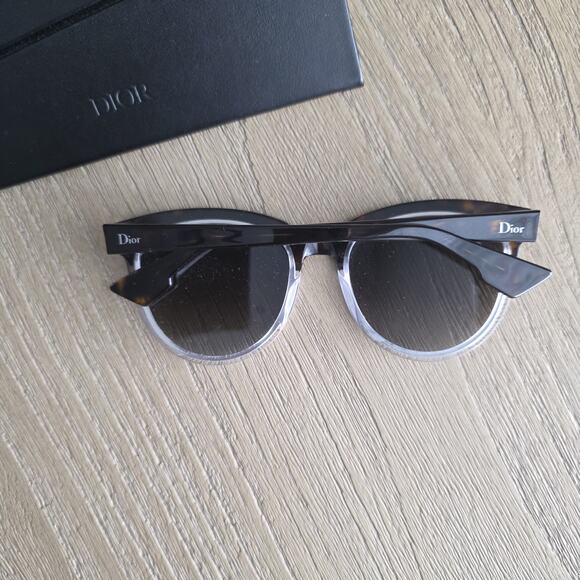 Christian Dior Sight1 Cat-Eye Sunglasses Havana Tortoise Brown Gradient